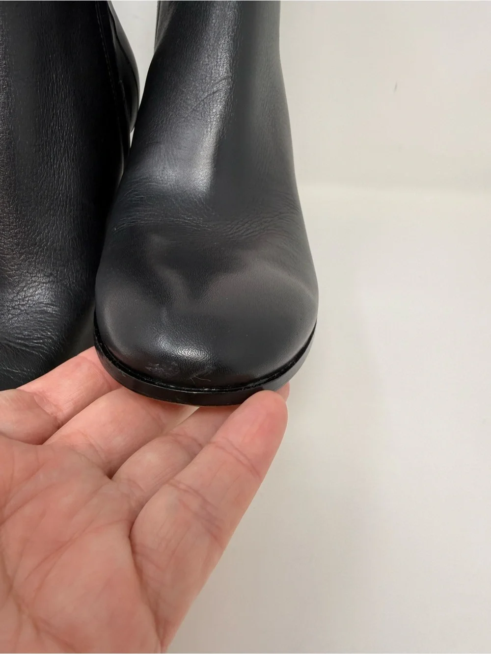New Vince Elora Leather Ankle Boot Black Sz 8.5